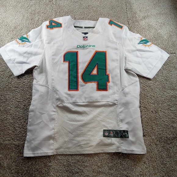 Miami Dolphins Jersey Mens 44 White‎ Home Jarvis Landry #14 Nike On Field - Picture 1 of 10
